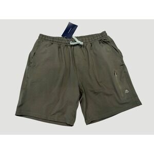 Haimont Mens Olive Green Active Athletic Hiking Shorts Size Large NWT 7in Inseam